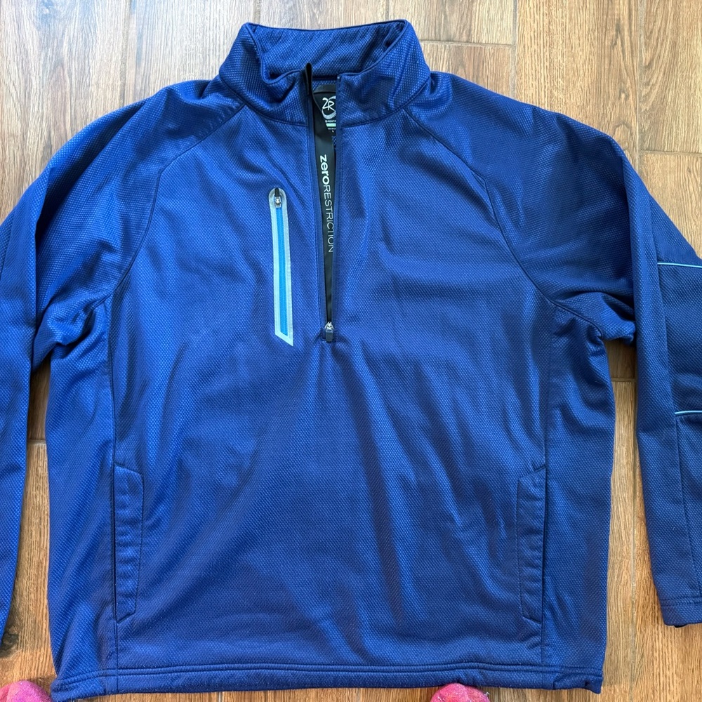 Zero Restriction Navy Quarter-Zip Pullover - men’… - image 1